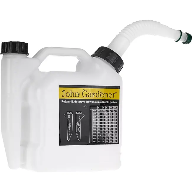 GEKO Brandstofmengfles - 1L - Flexibele tuit - Duurzaam kunststof - Met verhoudingstabel