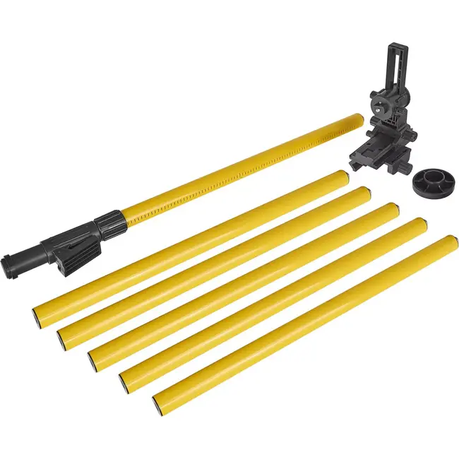 GEKO Telescopische steunpaal - 420 cm - Inclineerbare adapter - 5 modules - Transporttas