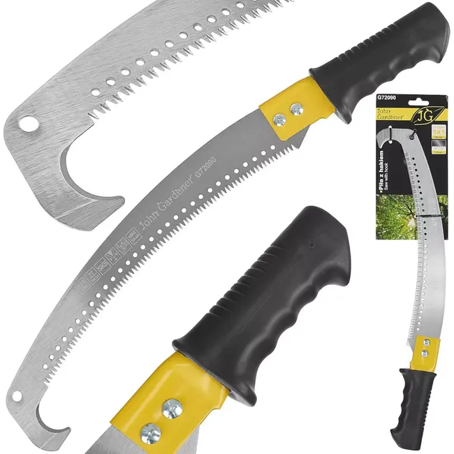 John Gardener Tuingereedschap - Zaag met haak - SK5 staal - Ergonomisch - 32 cm - Veilig en precies snijden