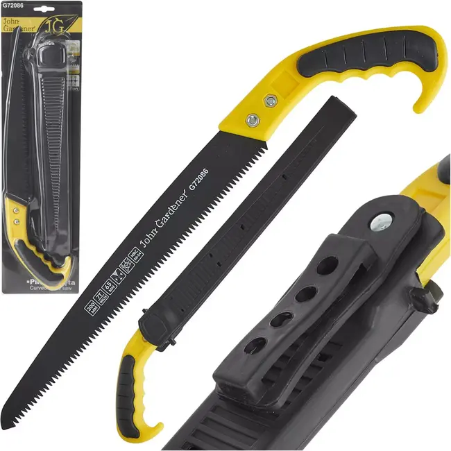 John Gardener Tuinzaag - 30 cm rechte zaag - PTFE coating - Ergonomische handgreep - Inclusief holster