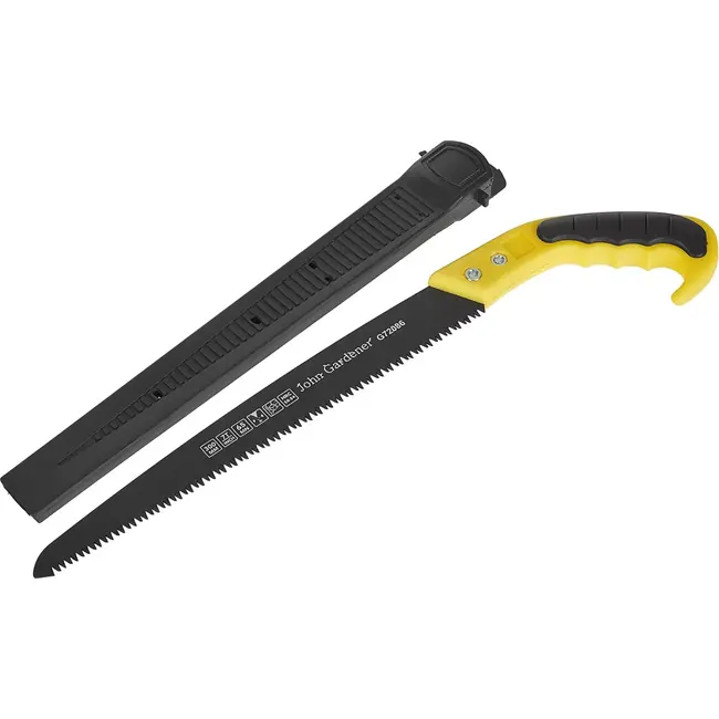 John Gardener Tuinzaag - 30 cm rechte zaag - PTFE coating - Ergonomische handgreep - Inclusief holster