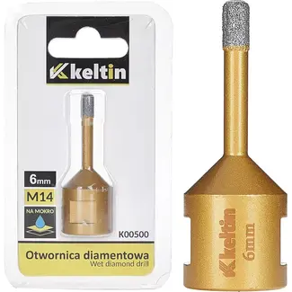 Keltin Diamantboor - 6mm - M14 - Voor keramiek en natuursteen - Nat en droog gebruik