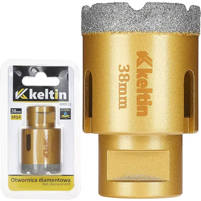 Keltin Diamant gatenzaag - 38 mm - M14 schroefdraad - Voor nat en droog gebruik