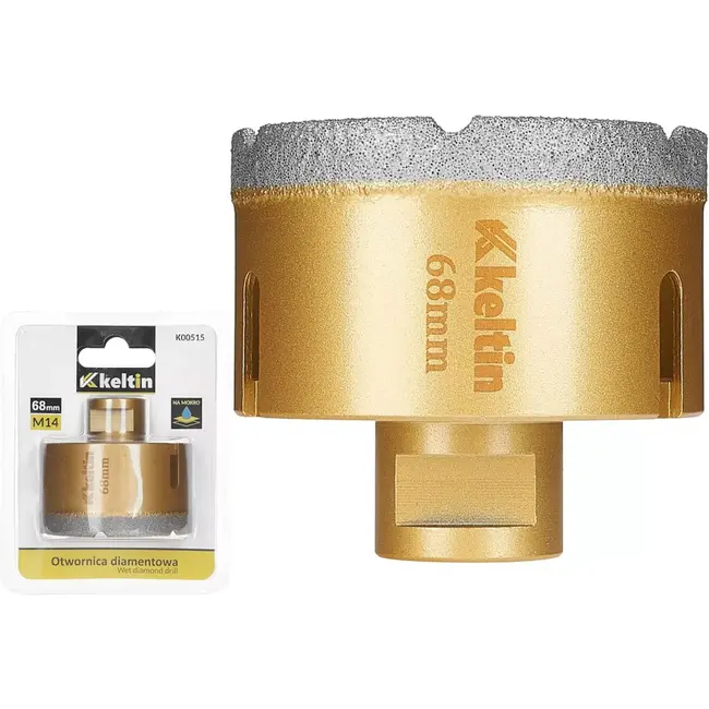 Keltin Diamantboor - Keramiek en Steen - M14 - 68 mm - Nat en Droog Gebruik
