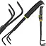 John Gardener Ergonomische tuincultivator - Poedergecoat staal - Drie tanden - 34 cm - Non-slip handgreep