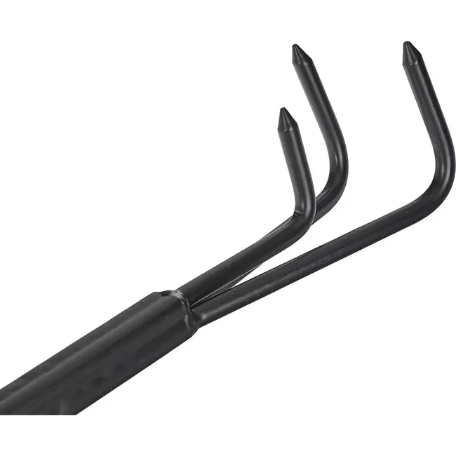 John Gardener Ergonomische tuincultivator - Poedergecoat staal - Drie tanden - 34 cm - Non-slip handgreep