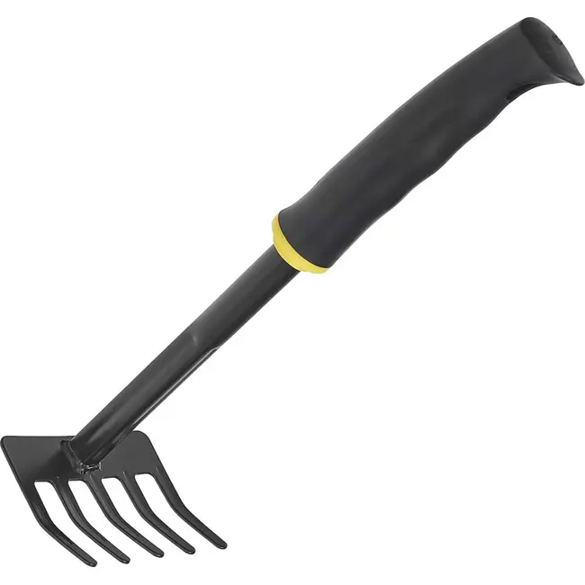 John Gardener Tuingereedschap - Handhark - 5 Tanden - Ergonomisch - Poedergecoat Staal - 27 cm