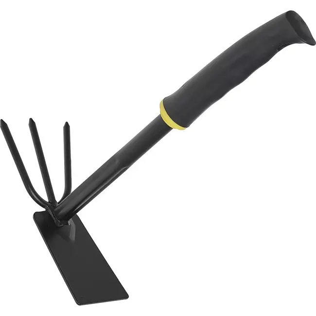 John Gardener Dubbelzijdige tuinhak - 5-tands - Ergonomisch - Poedergecoat staal - 27 cm