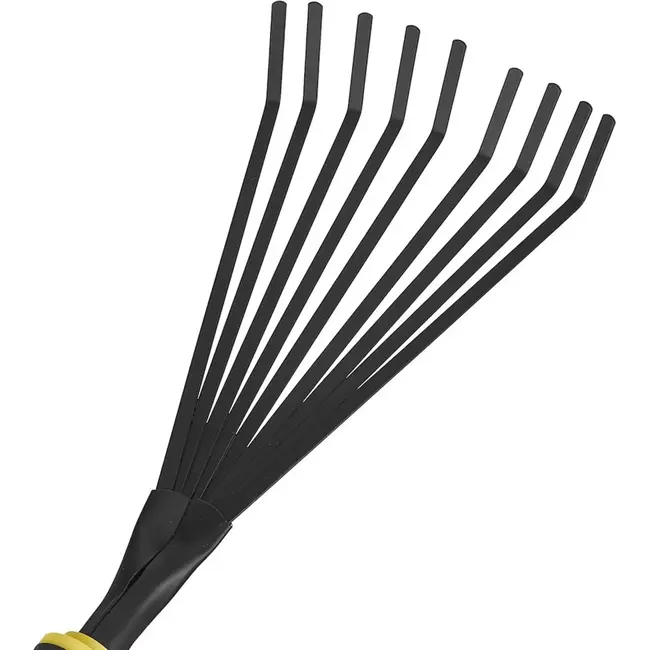 John Gardener Handhark - Ventilatorvorm - 9 Tanden - Ergonomisch - 36 cm - Poedergecoat Staal