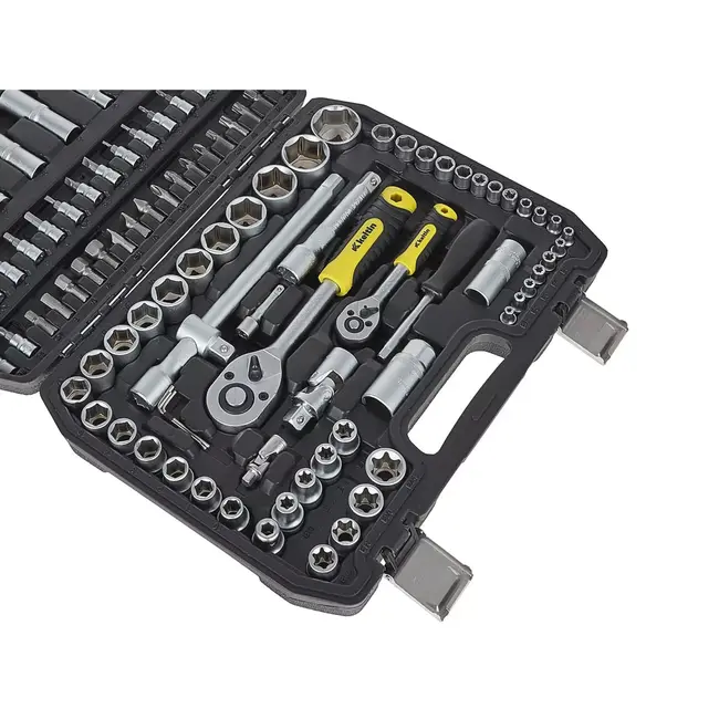 Keltin 108-delige doppenset - CrV staal - Ergonomische handgrepen - Inclusief bits en doppen - Met stevige koffer