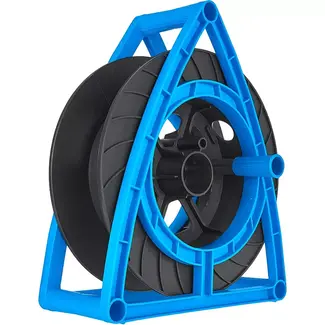 GEKO Plastic kabelhaspel - 25 meter - 4 stopcontacten - Kindersluiting - Zwart