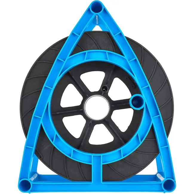 GEKO Plastic kabelhaspel - 25 meter - 4 stopcontacten - Kindersluiting - Zwart