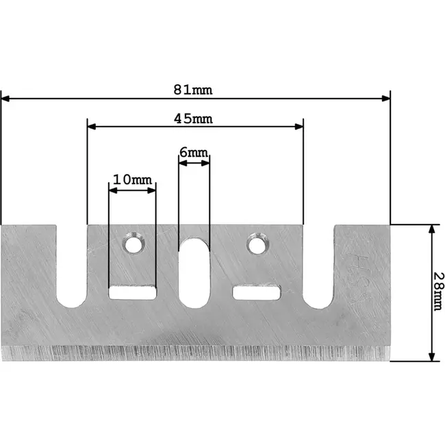 GEKO Brede schaafmessen - 82 mm - Dubbelzijdig - Set van 2