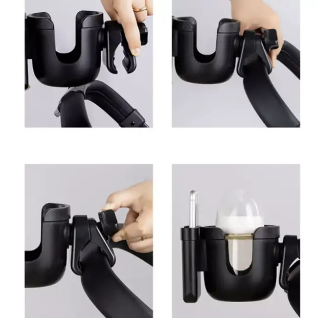 Kruzzel 2in1 fles- en telefoonhouder voor kinderwagen – universeel en draaibaar