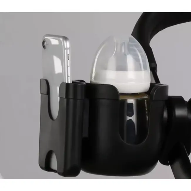 Kruzzel 2in1 fles- en telefoonhouder voor kinderwagen – universeel en draaibaar