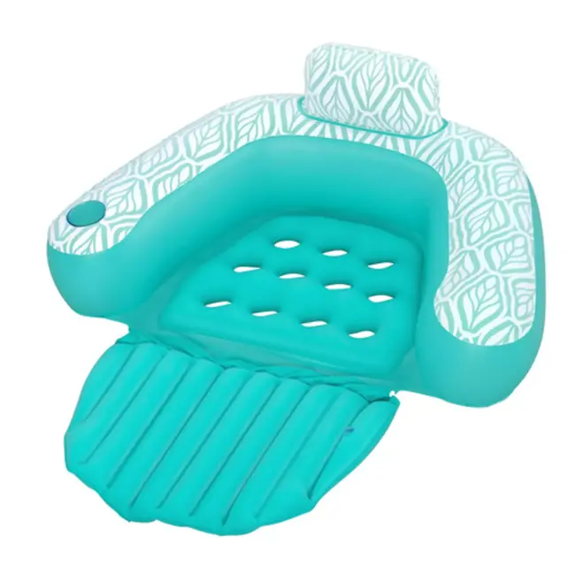 Bestway opblaasbare watermatras – luxe armstoel – met rugleuning en bekerhouder