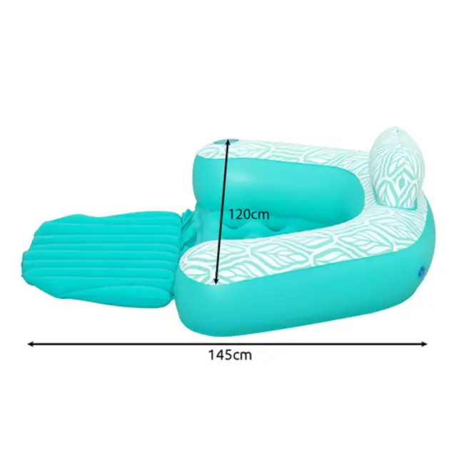 Bestway opblaasbare watermatras – luxe armstoel – met rugleuning en bekerhouder