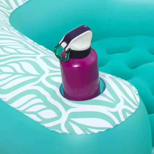 Bestway opblaasbare watermatras – luxe armstoel – met rugleuning en bekerhouder