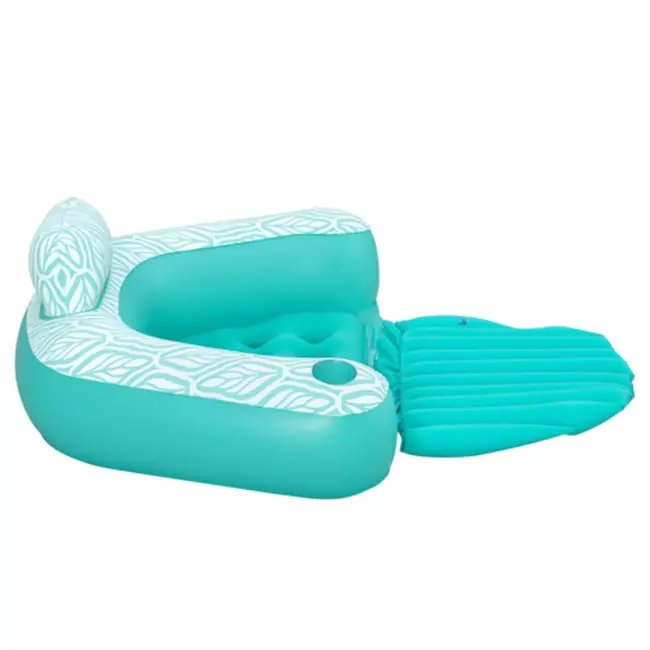 Bestway opblaasbare watermatras – luxe armstoel – met rugleuning en bekerhouder