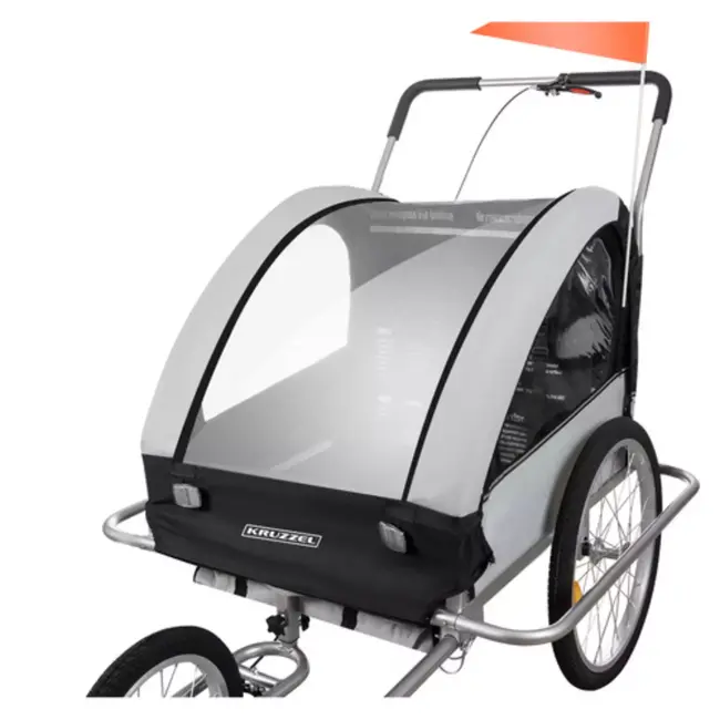 Kruzzel 3in1 fietskar – jogger en wandelwagen voor 2 kinderen