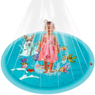 Kruzzel watermat fontein Ø165 cm – kleurrijke sproeimat voor kinderen