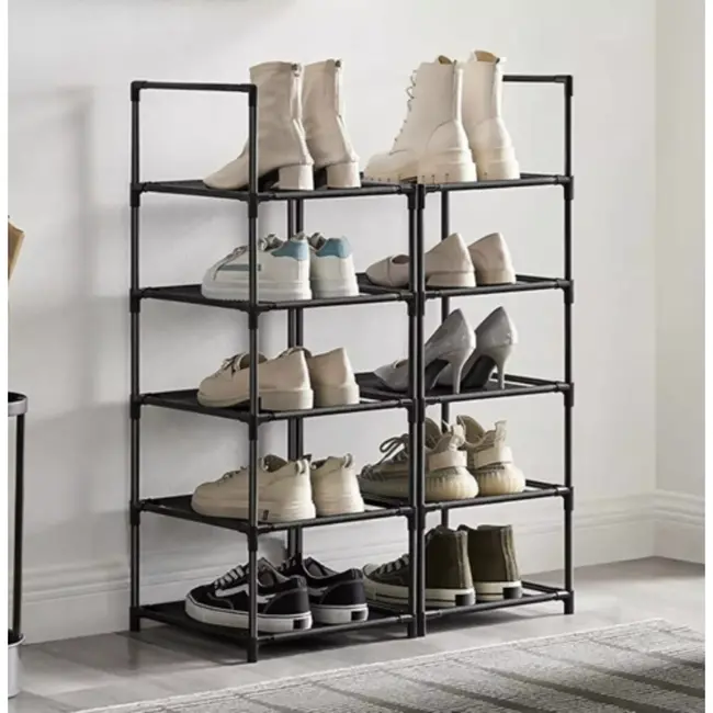 Ruhhy modulair schoenenrek – 10-delig rek voor 10 paar schoenen