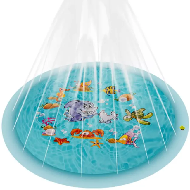 Kruzzel waterspeelmat 150 cm – kleurrijke sproeiermat voor kinderen in de tuin