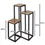 Ruhhy plantenstandaard 67 cm – moderne loft bloemenstandaard met 3 plateaus