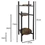 Ruhhy plantenstandaard 80 cm – metalen bloemenstandaard – 3 niveaus in loftstijl