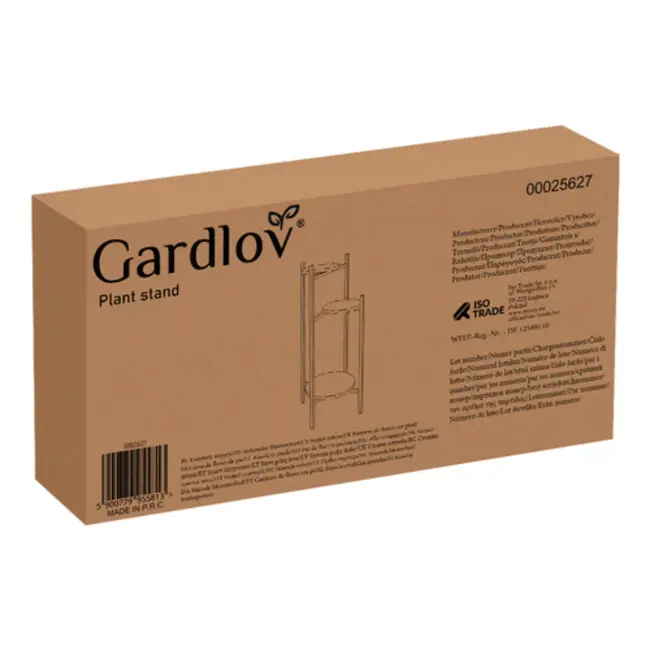 Ruhhy plantenstandaard 80 cm – metalen bloemenstandaard – 3 niveaus in loftstijl