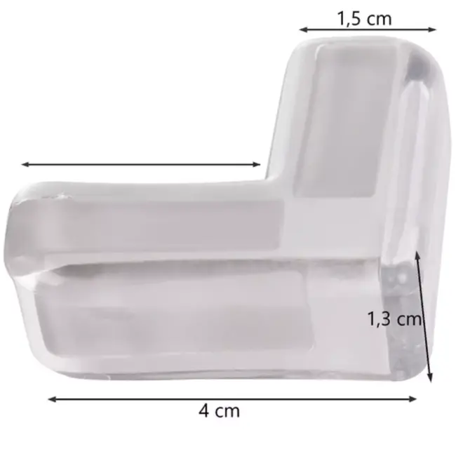 Ruhhy hoekbeschermers – set van 12 transparante stootkussens voor meubels