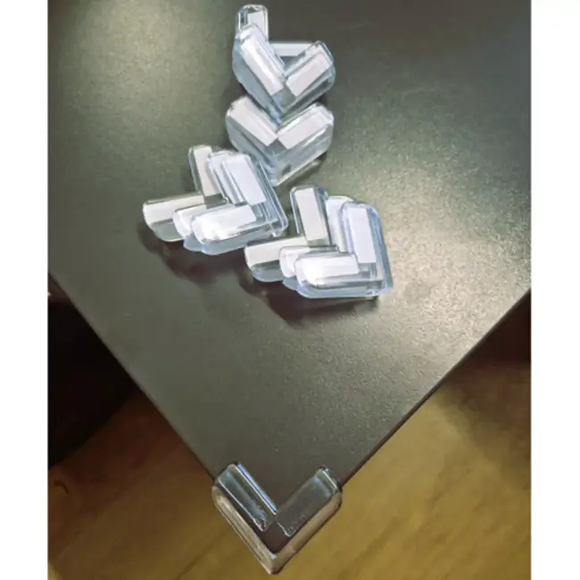 Ruhhy hoekbeschermers – set van 12 transparante stootkussens voor meubels