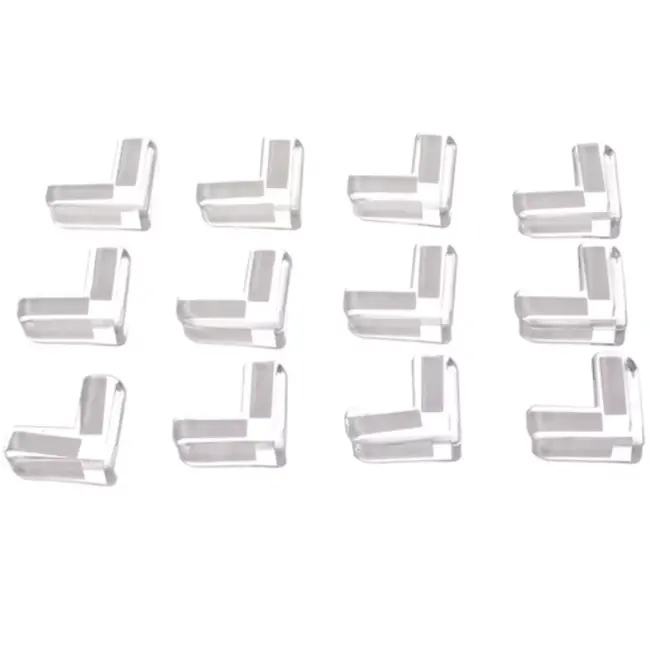 Ruhhy hoekbeschermers – set van 12 transparante stootkussens voor meubels