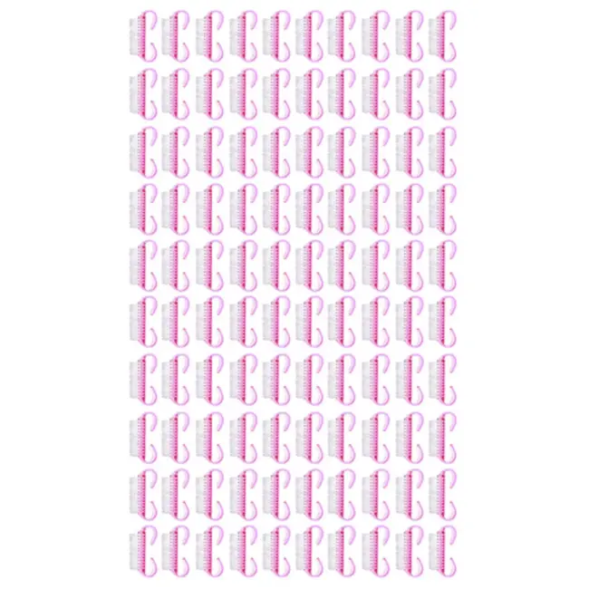 Soulima nagelborstels 100 stuks – wegwerp manicureborstels met ritsetui