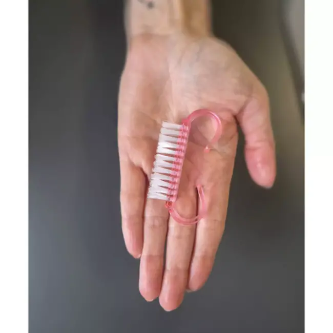 Soulima nagelborstels 100 stuks – wegwerp manicureborstels met ritsetui