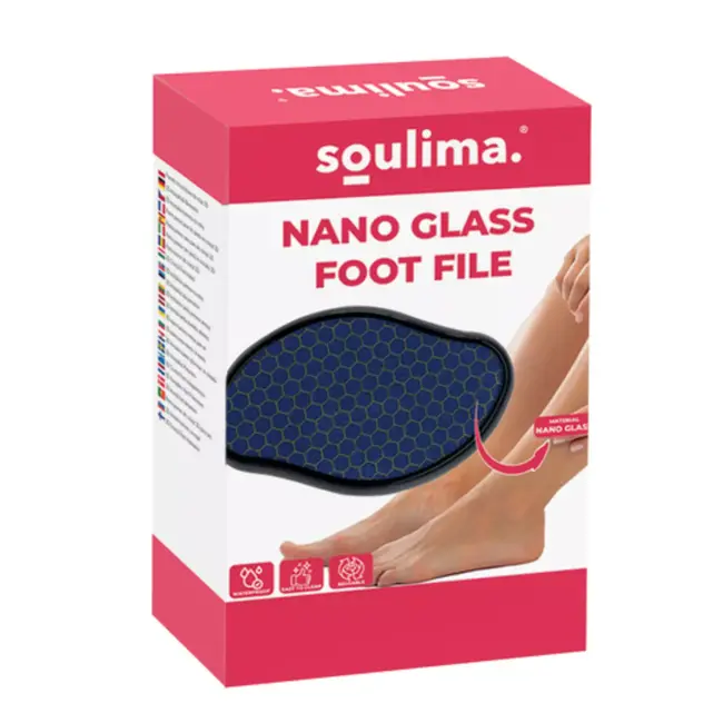 Soulima nano glazen puimsteen – 3D voetvijl voor eelt verwijderen zonder irritatie