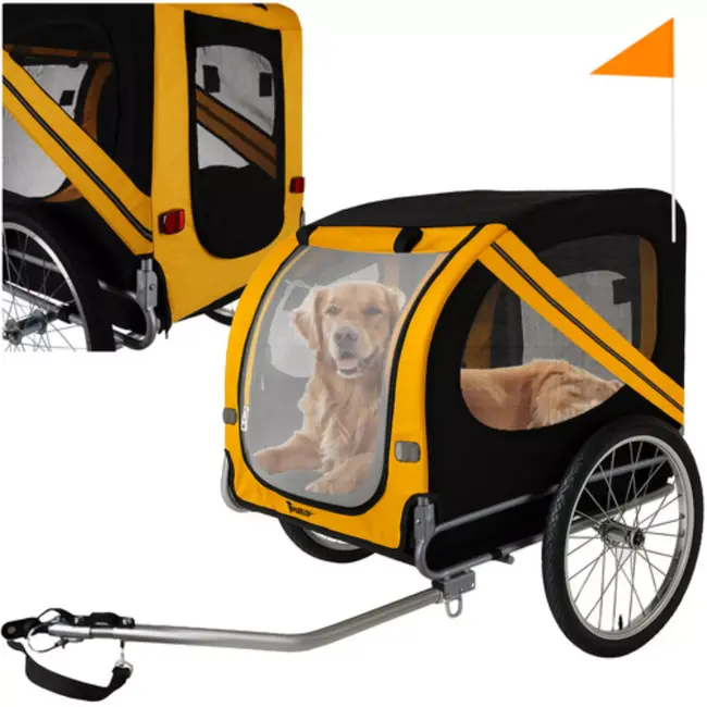Purlov fietskar hond – grote transportaanhanger – tot 40 kg – comfortabel & veilig