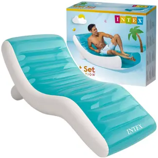Intex opblaasmatras – stabiel relaxbed met 2 luchtkamers – 191x99 cm voor op het water