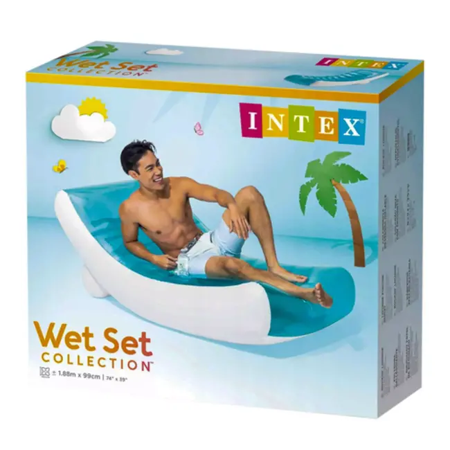 Intex opblaasmatras – stabiel relaxbed met 2 luchtkamers – 191x99 cm voor op het water