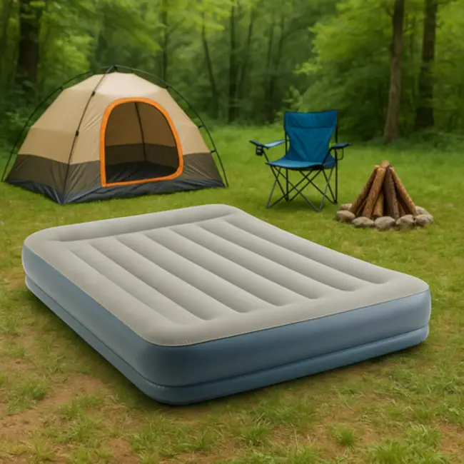 Intex luchtbed tweepersoons – met ingebouwde elektrische pomp – comfortabel en stevig