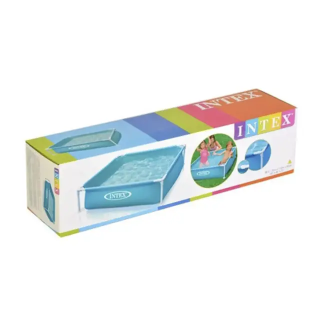 Intex Kinderzwembad met frame – vierkant plonsbad – 342 liter waterpret in de tuin