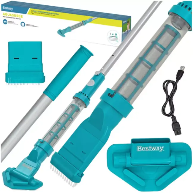 Bestway draadloze zwembadstofzuiger – oplaadbaar via USB – voor bodem en wanden tot 6.10 m