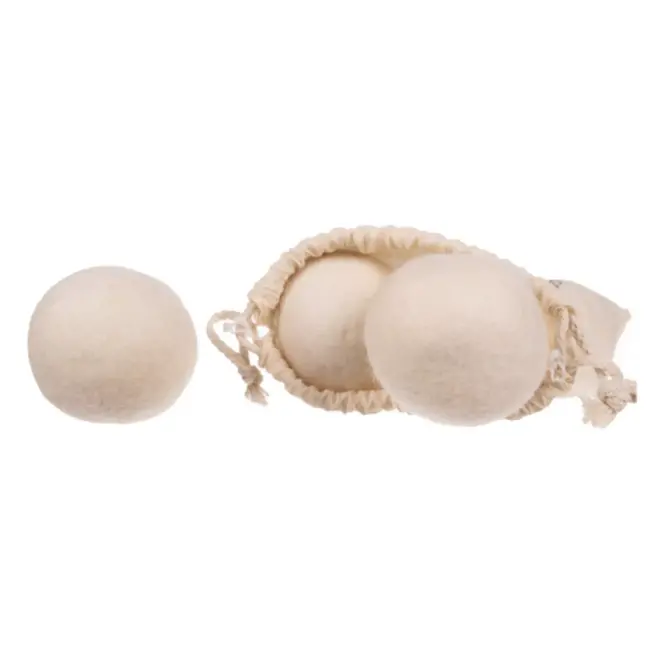 Ruhhy 6‑pack wollen drogerballen – 30% sneller drogen - 100% wol, herbruikbaar tot 1000x