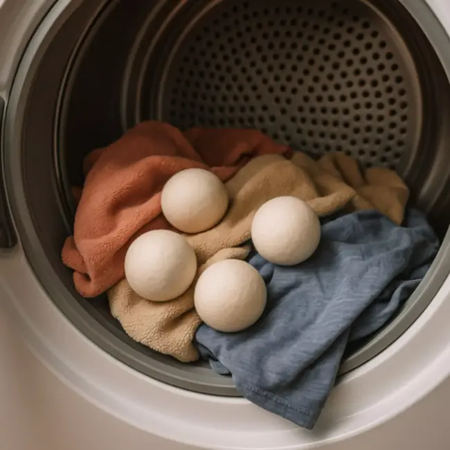 Ruhhy 6‑pack wollen drogerballen – 30% sneller drogen - 100% wol, herbruikbaar tot 1000x