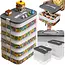 Kruzzel stapelbox - Block box 5‑lagen – blokken eenvoudig opruimen - 35 liter