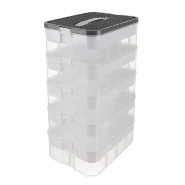 Kruzzel Stapelbox - Block box 5‑lagen – blokken eenvoudig opruimen - 35 liter