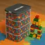 Kruzzel stapelbox - Block box 4‑lagen – blokken eenvoudig opruimen - 35 liter