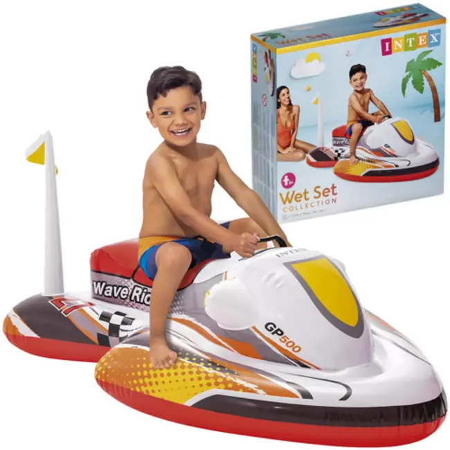 INTEX Wave Rider 57520 opblaaswaterscooter voor kinderen – 117×77 cm PVC watertoy