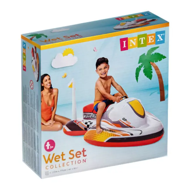 INTEX Wave Rider 57520 opblaaswaterscooter voor kinderen – 117×77 cm PVC watertoy