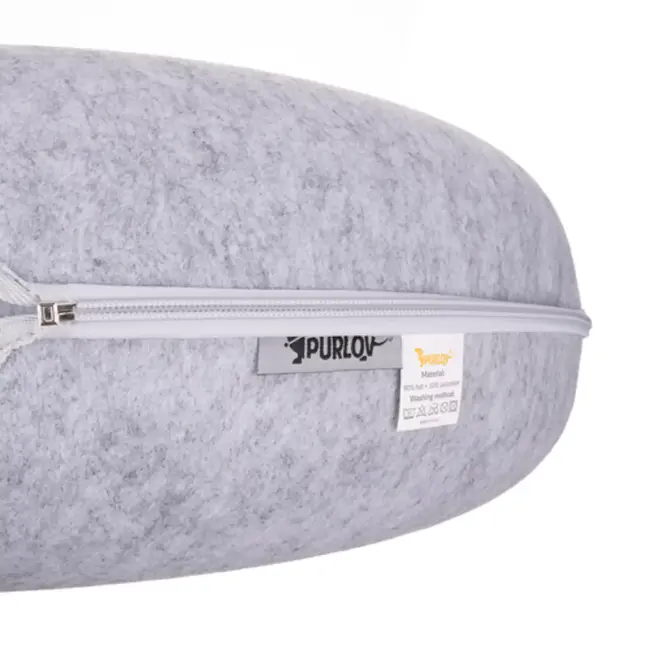 Purlov Kattenbed tunnel – Knusse vilt donut – Machinewasbaar en warm